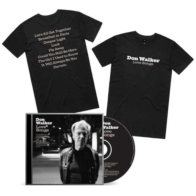 Don Walker Love Songs CD Tee Bundle