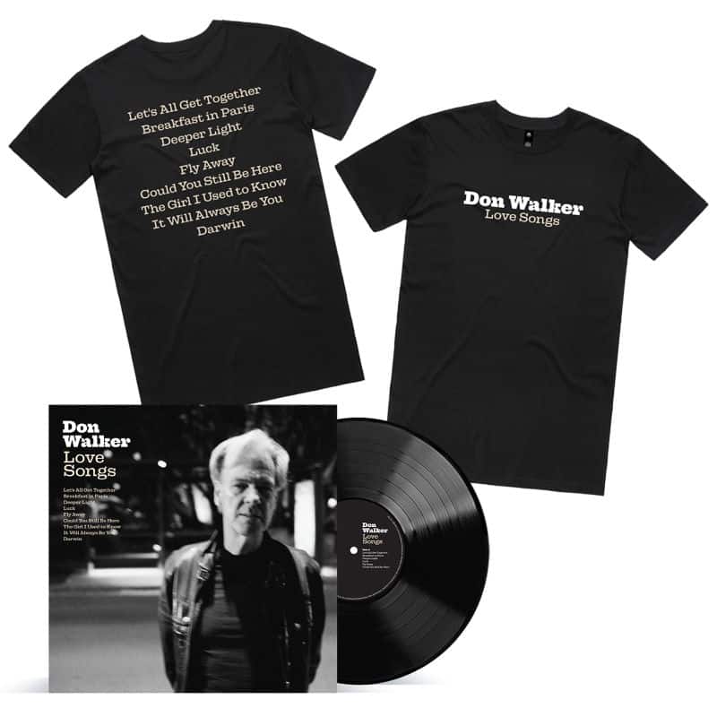 Don Walker Love Songs Vinyl Tee Bundle